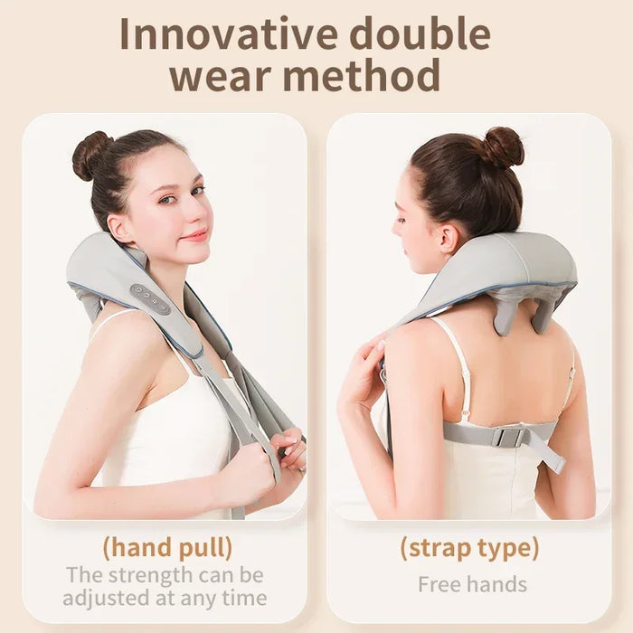Electric Neck Massager with Heat and Vibration