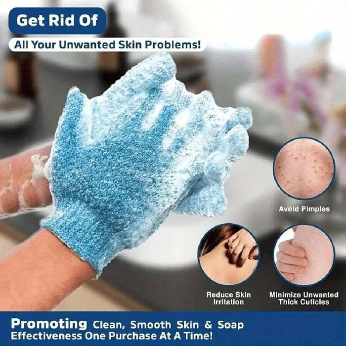 Reversible Exfoliating Shower Gloves