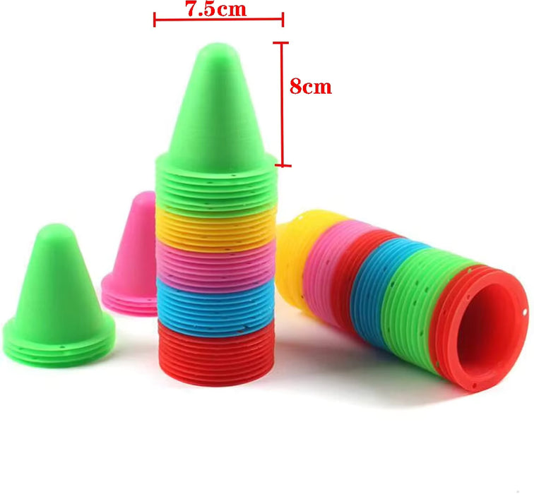 8cm Plastic Marker Cones (10 Pack)