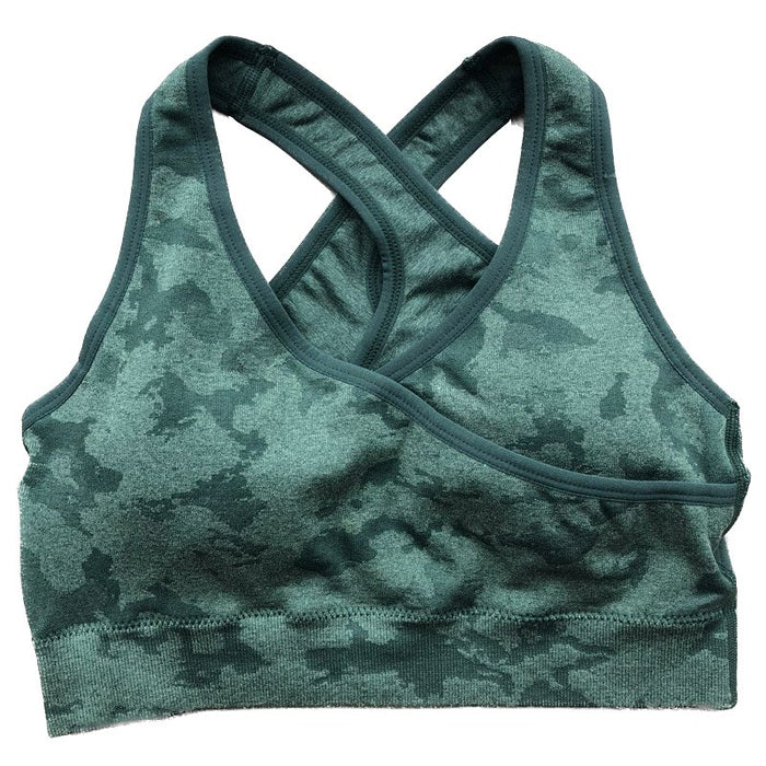 CamoPower Crossover Sports Bra - Flamin' Fitness