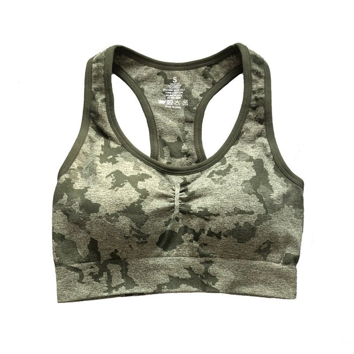 CamoPower Sports Bra - Flamin' Fitness