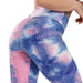 Tie-Dye Honeycomb Anti-Cellulite Gym Leggings - Flamin' Fitness