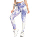 Tie-Dye Honeycomb Anti-Cellulite Gym Leggings - Flamin' Fitness