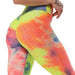 Tie-Dye Honeycomb Anti-Cellulite Gym Leggings - Flamin' Fitness