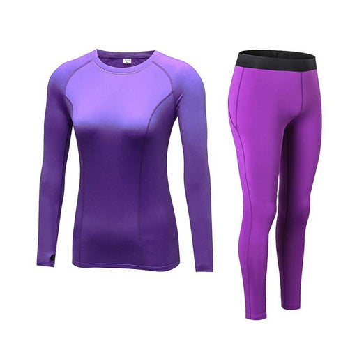 Women's Wool-Lined Thermal Base Layer Set - Flamin' Fitness